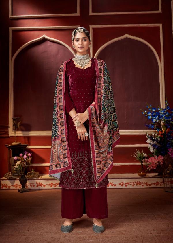 Bipson Swarovski Festive Wear Velevt Salwar Kameez Collection